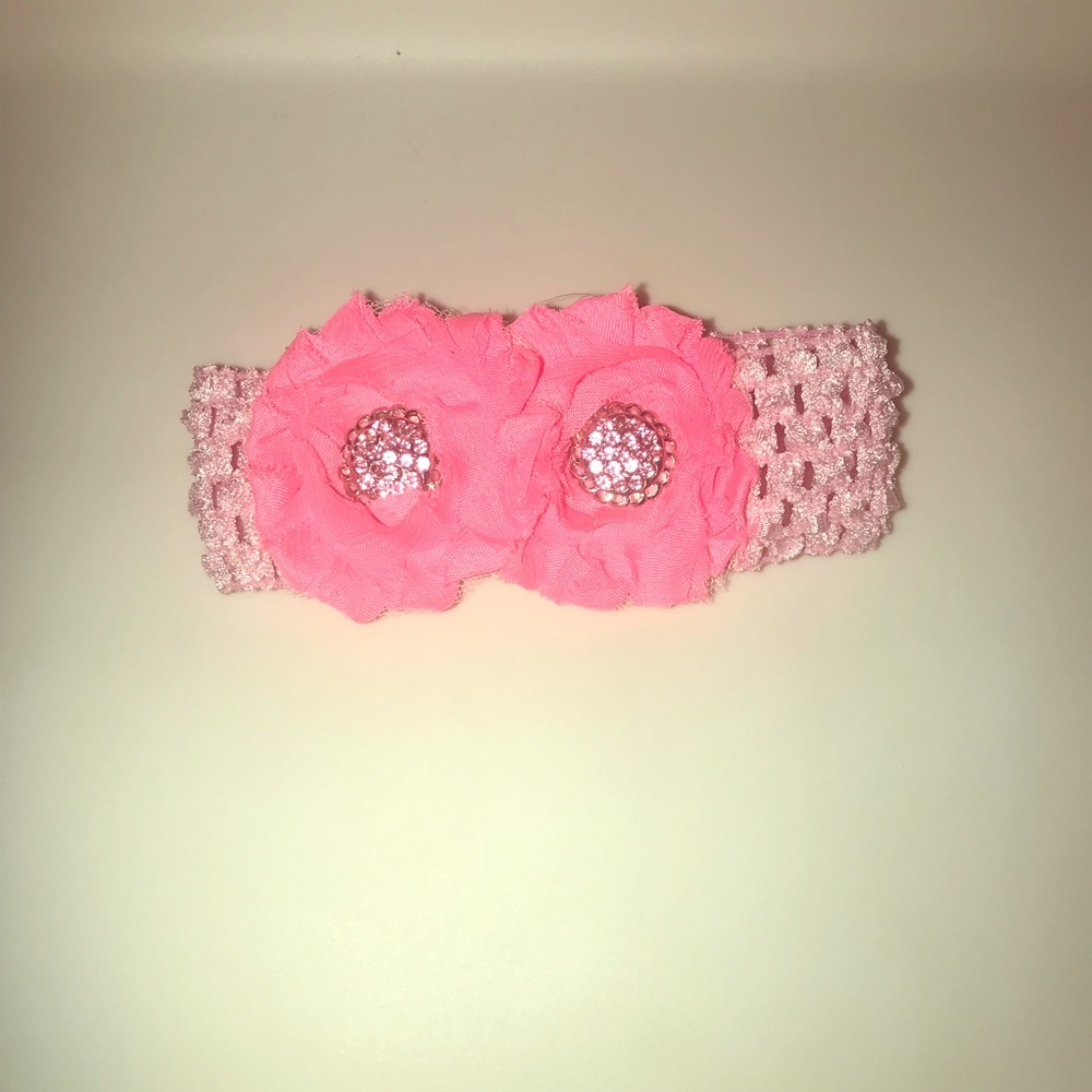 Vintage flower girls thick stretch headbands NEW